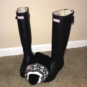 Hunter Boots with adjustable calves